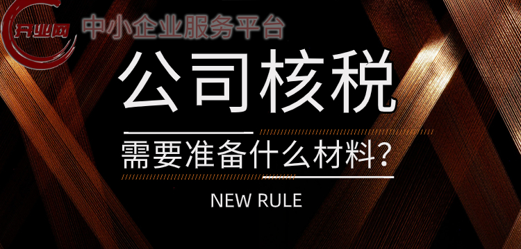 公司核税应该需要准备什么材料?